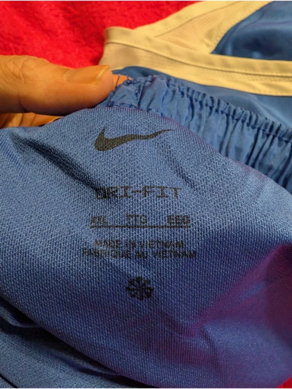 Nike Dry Tempo Running Shorts Womens 2XL Blue White Athletic Track 3